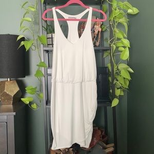 🤍TART White Stretch T-Back Dress
